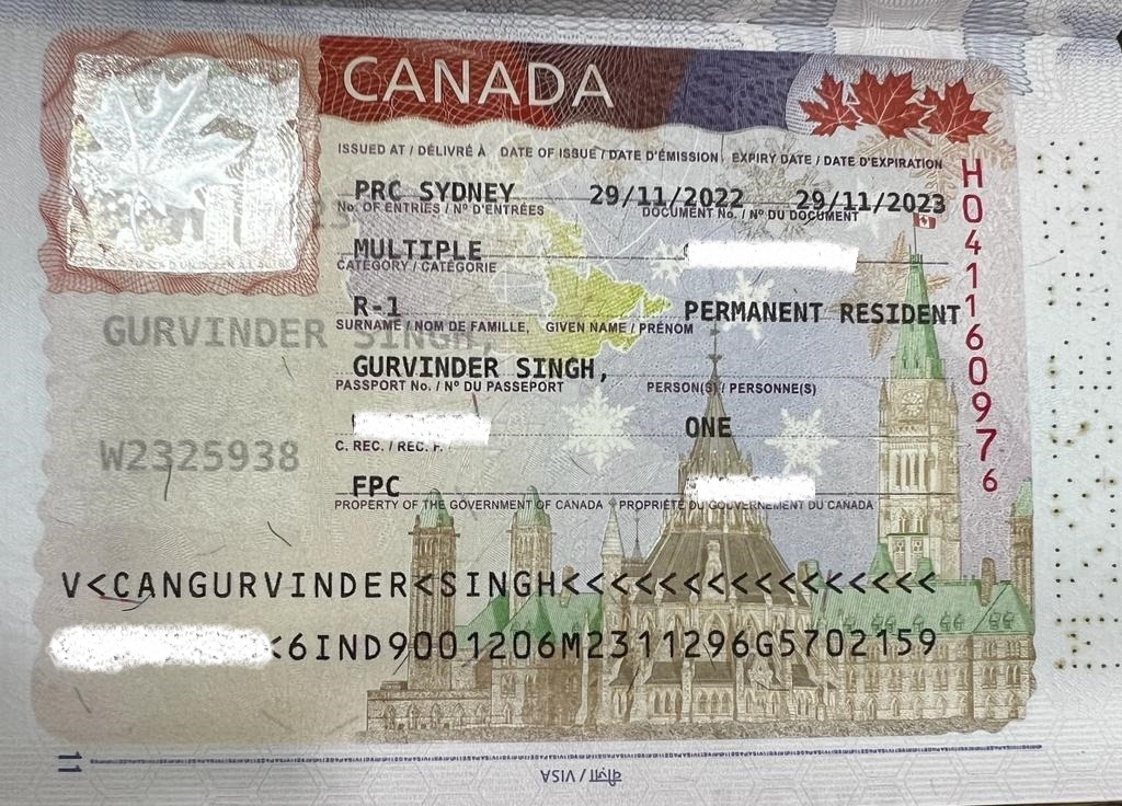 permanent resident travel document in canada